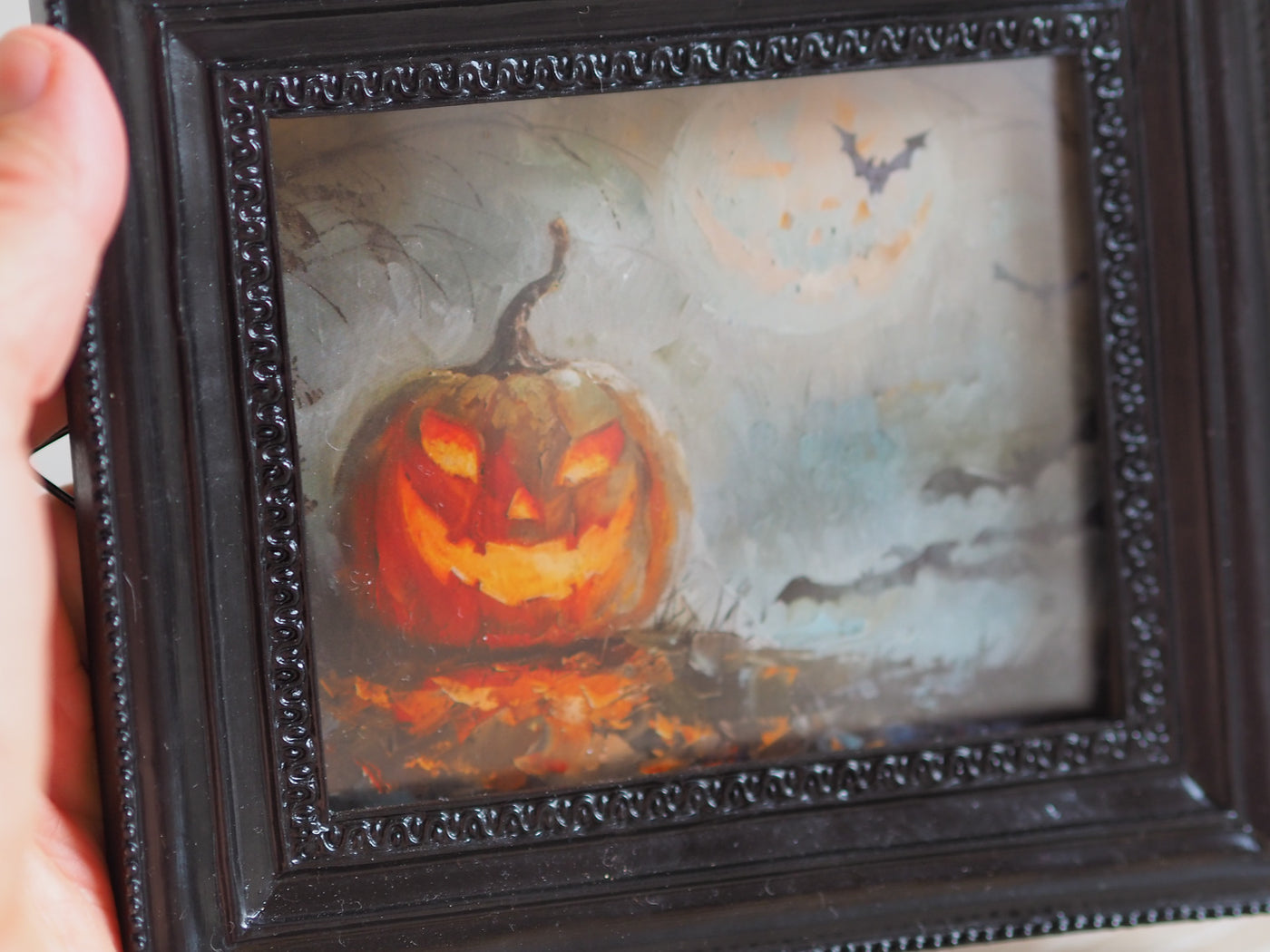 Spooky Pumpkin Framed Print 5x6 - The Cross Decor & Design