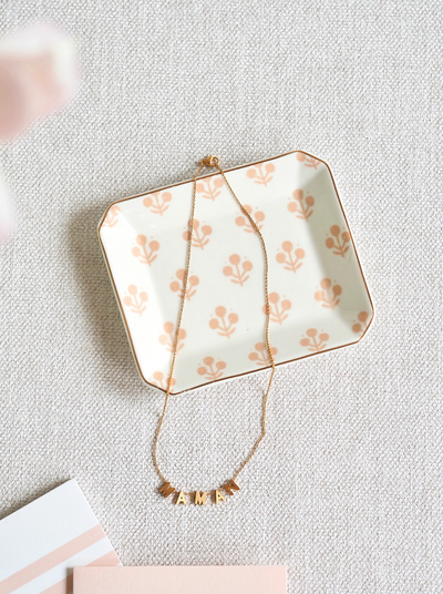 Rose Floral Trinket Tray - The Cross Decor & Design