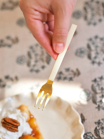 Ivory Luxe Dessert Fork - The Cross Decor & Design