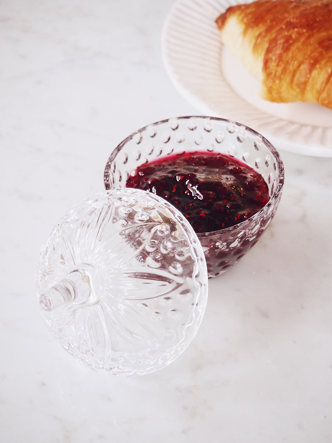 Glass Strawberry Jar