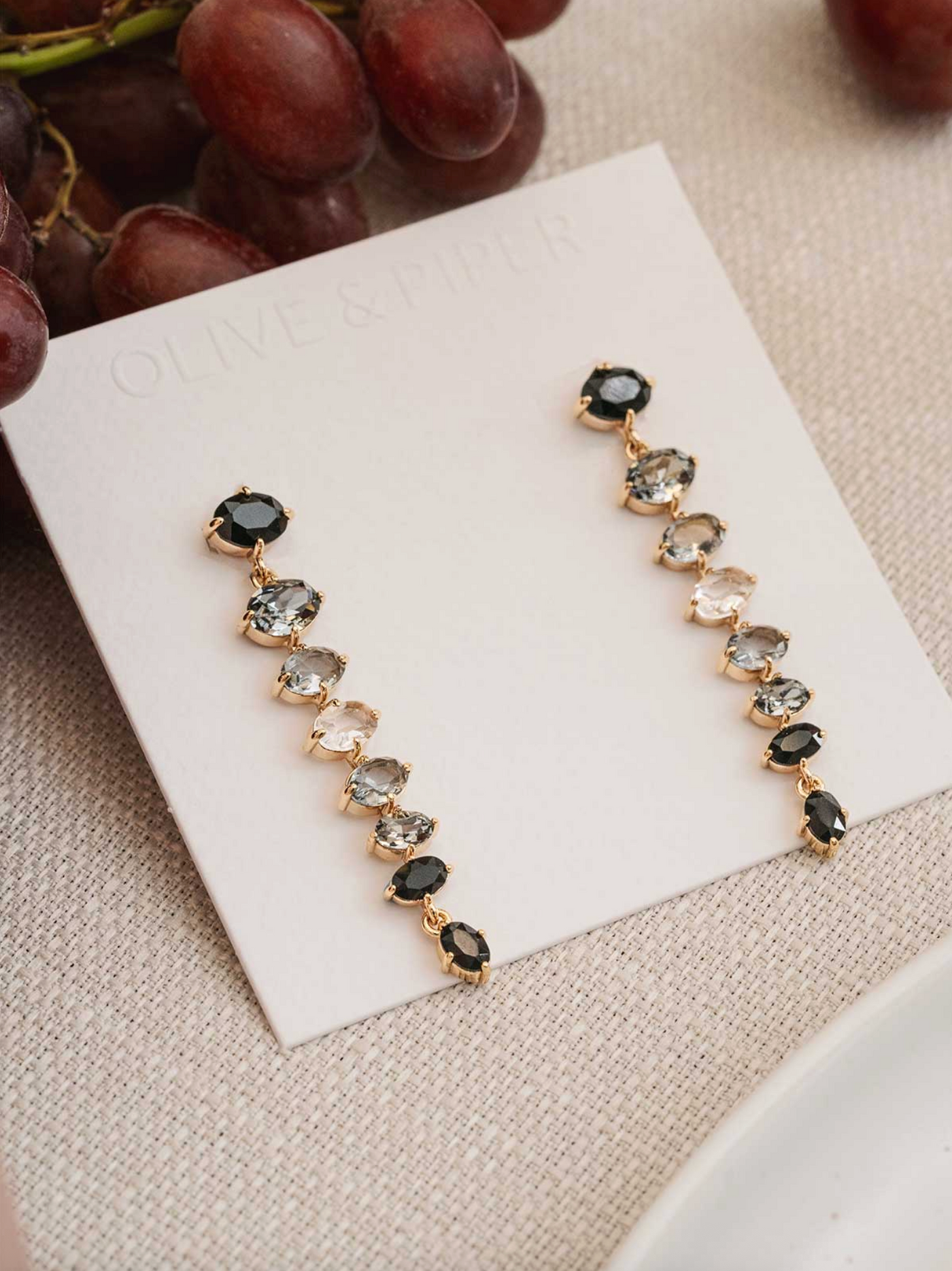 Celestine Drops | Gold/Jet