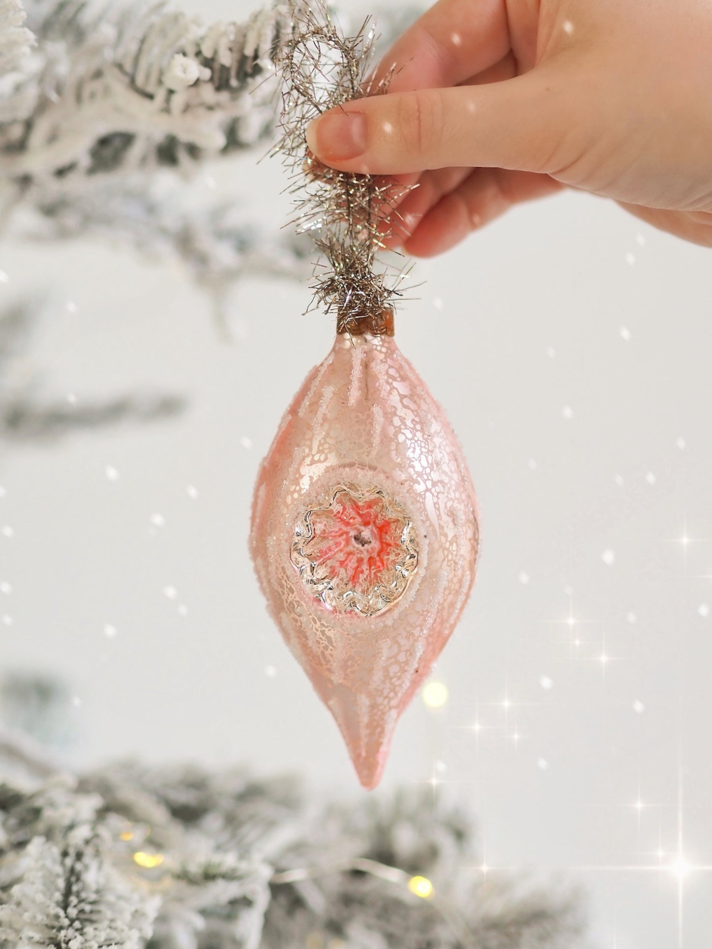 Pale Pink Victorian Finial Ornament