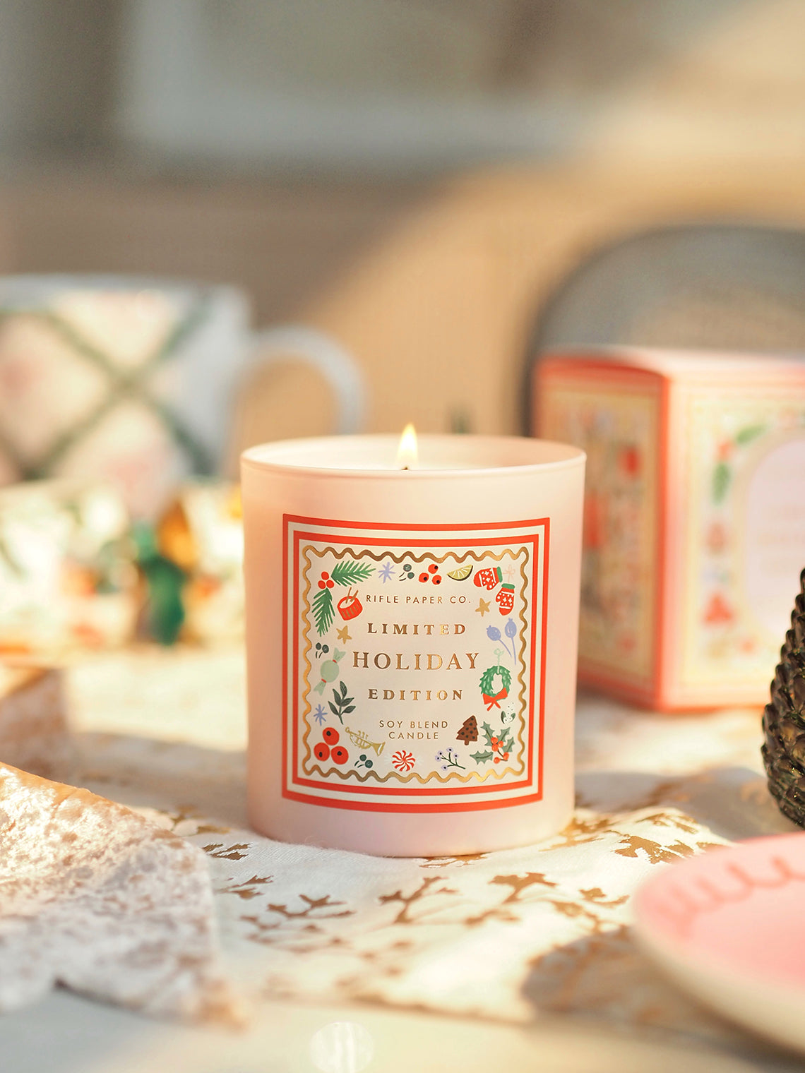 Holly Jolly Nutcracker Candle