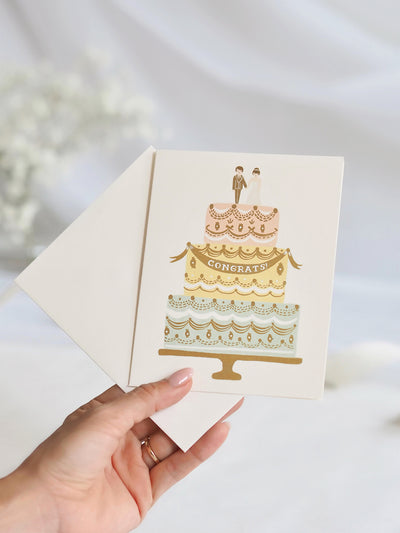 Congrats Wedding Cake Card - The Cross Decor & Design