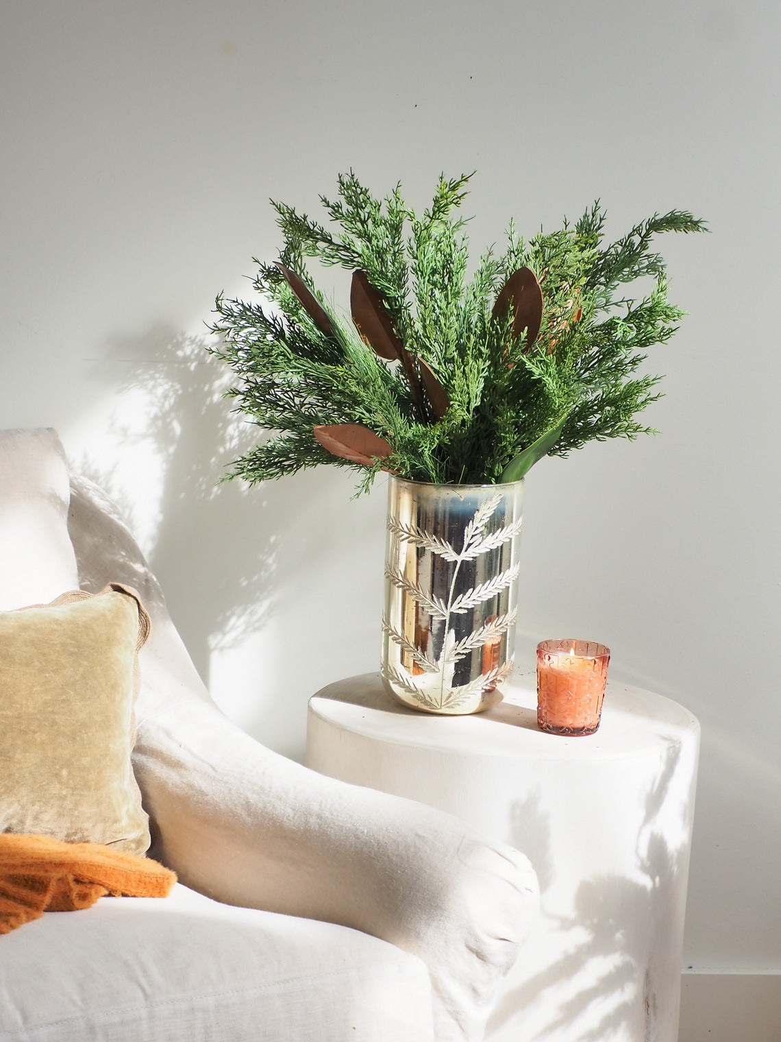 Botanica Mercury Glass Hurricane - The Cross Decor & Design