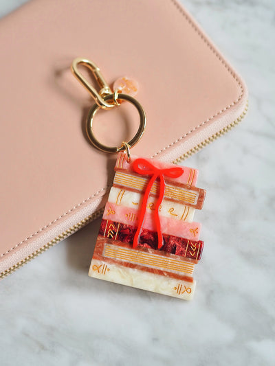 Bookstack Bag Charm