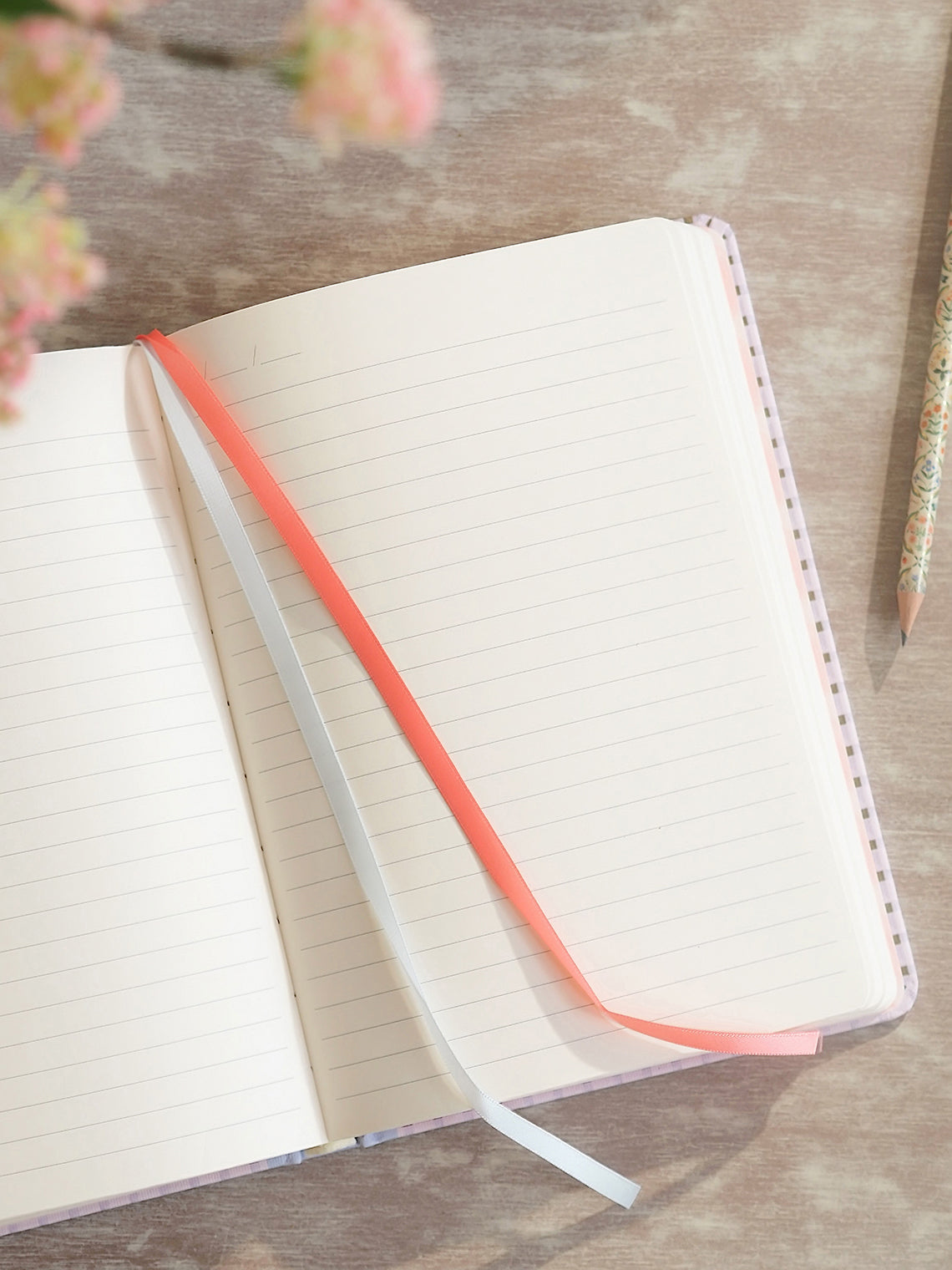 Cream Dreamy Ditsy Check Notebook