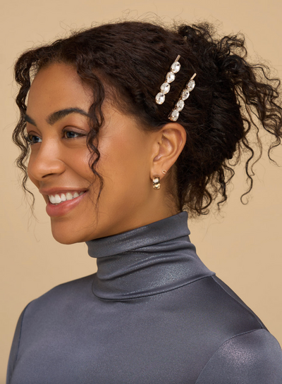 Holiday Gemstone Bobby Pins 2pc Set