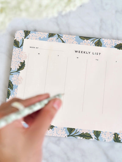 Hydrangea Weekly Desk Pad - The Cross Decor & Design