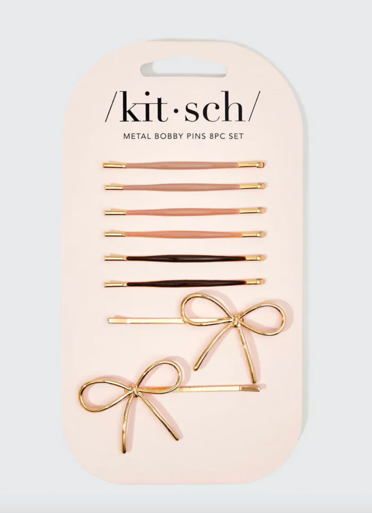 Rosewood Bow Bobby Pin 8pc Set - The Cross Decor & Design