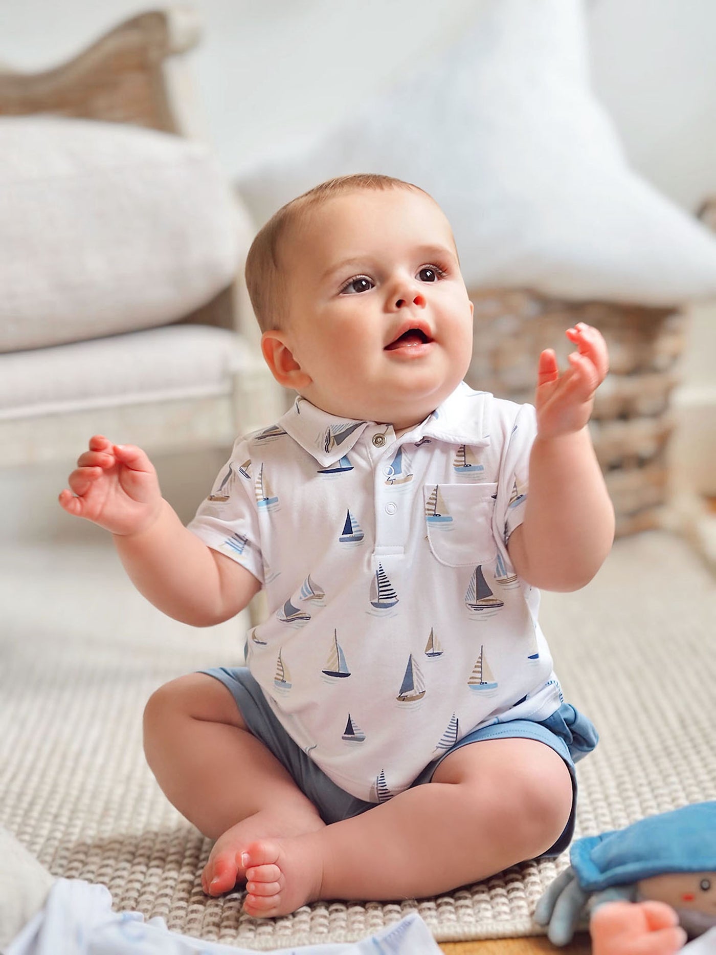 Sailboats Polo Shirt & Short - The Cross Decor & Design