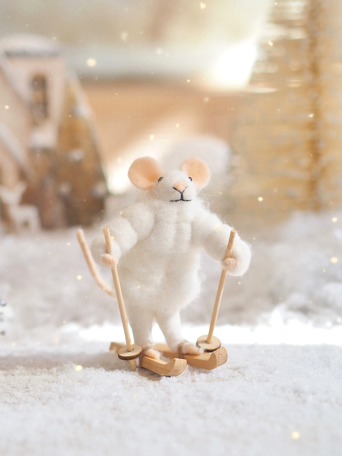 Mimi Frost Skiing Mouse Ornament