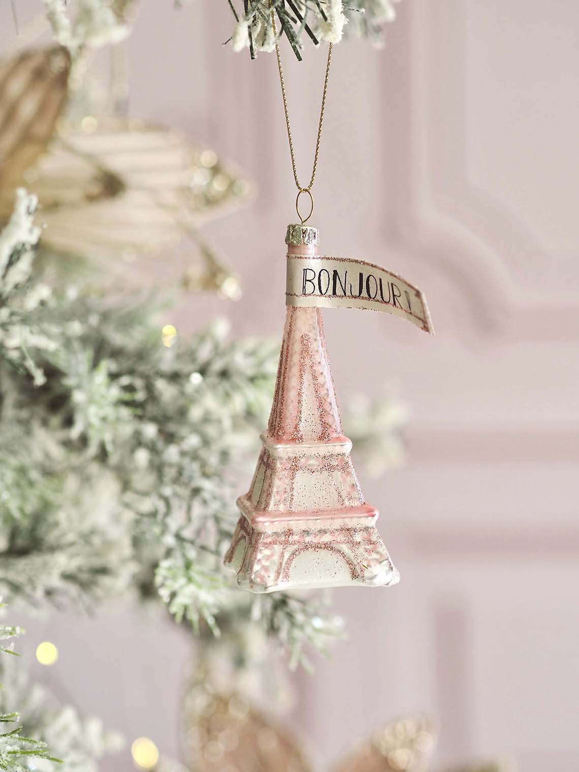 Pink Eiffel Tower Ornament