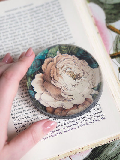 Sepia Rose Dome Paperweight - The Cross Decor & Design