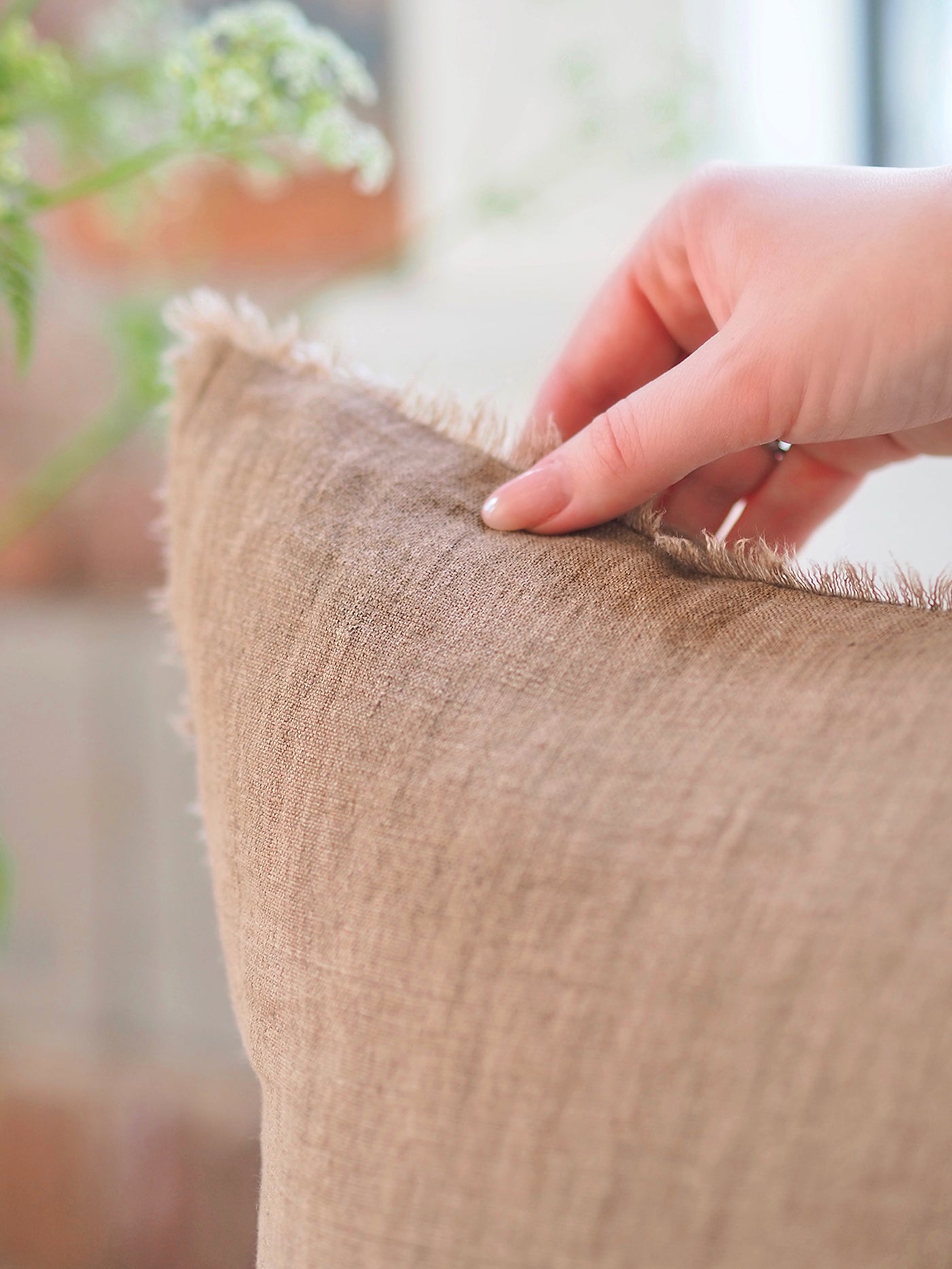 Lina Hazelnut Pillow | 24x24 - The Cross Decor & Design