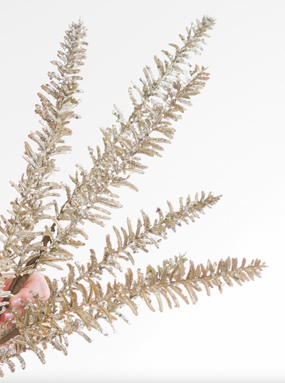 Silver Glitter Pine Stem - The Cross Decor & Design