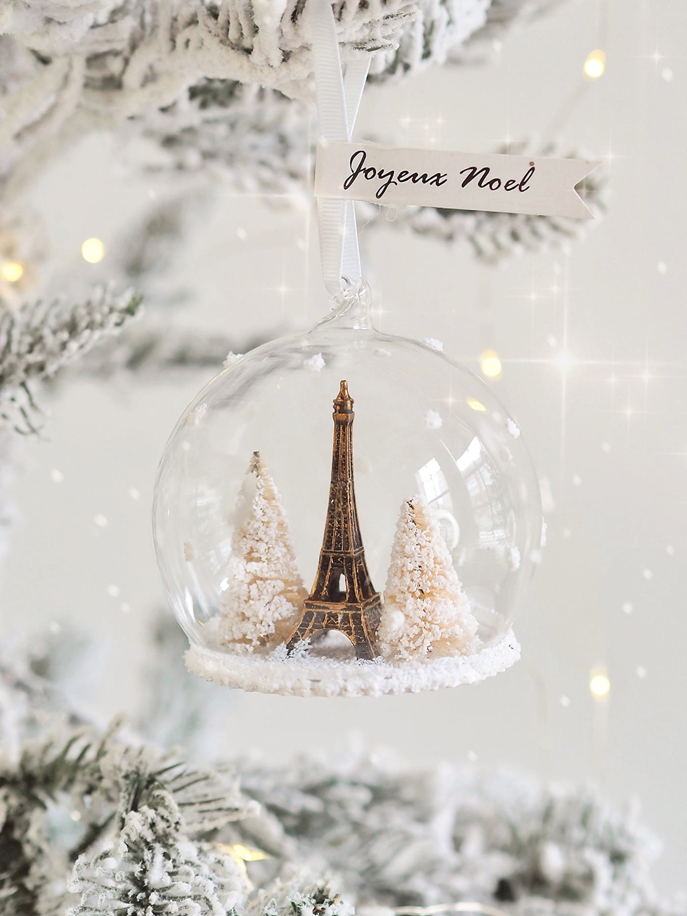Eiffel Tower Globe Ornament