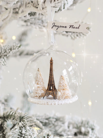 Eiffel Tower Globe Ornament