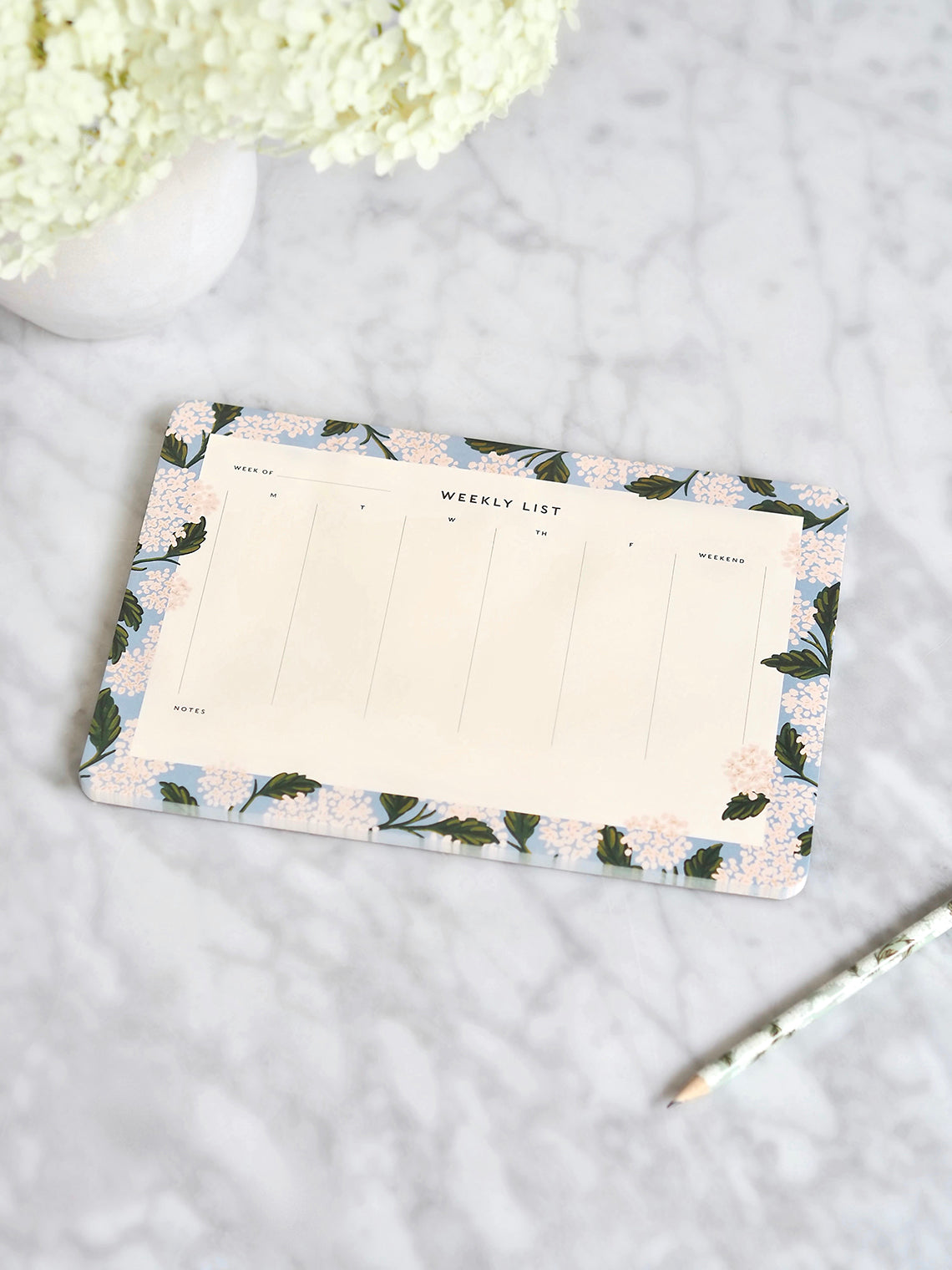 Hydrangea Weekly Desk Pad - The Cross Decor & Design
