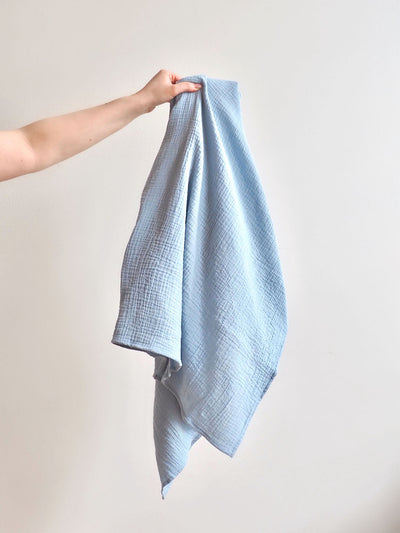 Dusty Blue Swaddle Blanket - The Cross Decor & Design