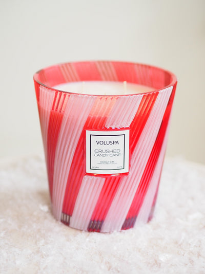 Crushed Candy Cane 3 Wick Hearth