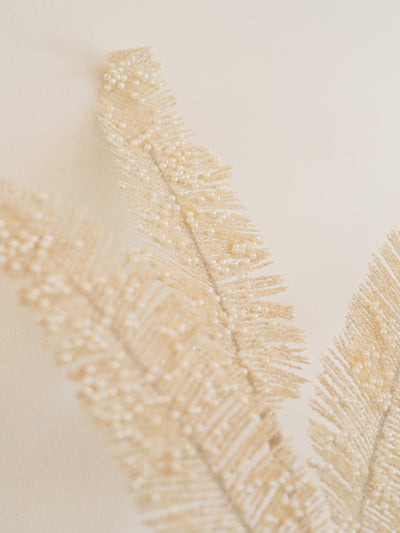 Glittered Pearl Fern Stem - The Cross Decor & Design