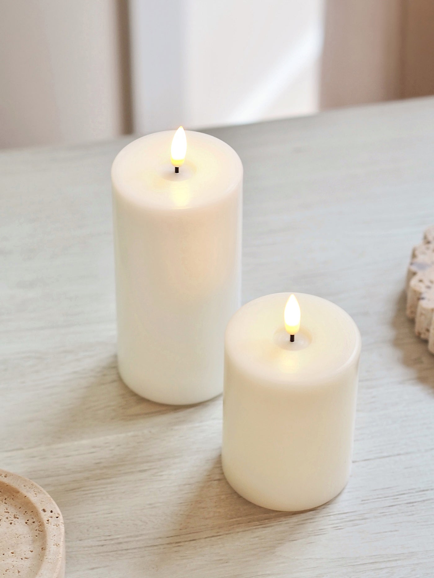 Battery Operated Sand Pillar Candle - The Cross Decor & Design