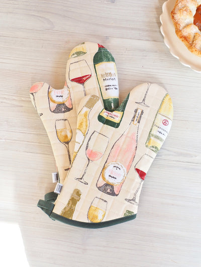 Wine & Dine Oven Mitt - The Cross Decor & Design