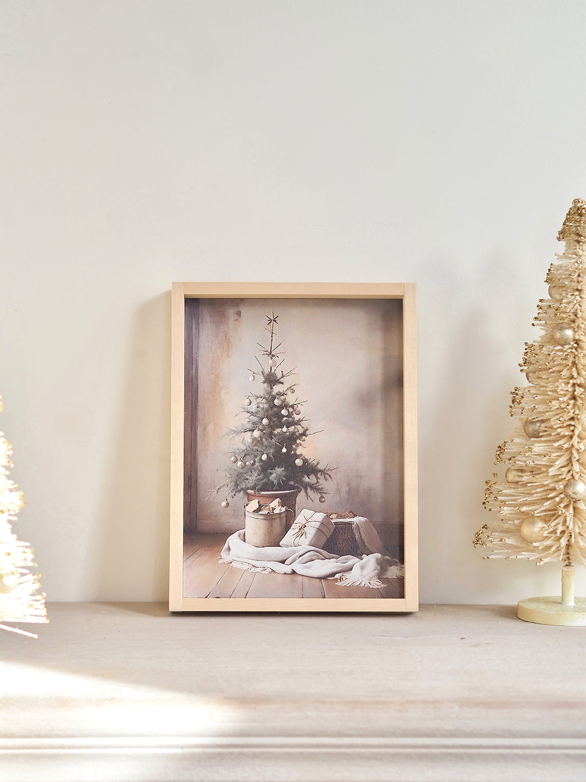 Vintage Christmas Tree Framed Print