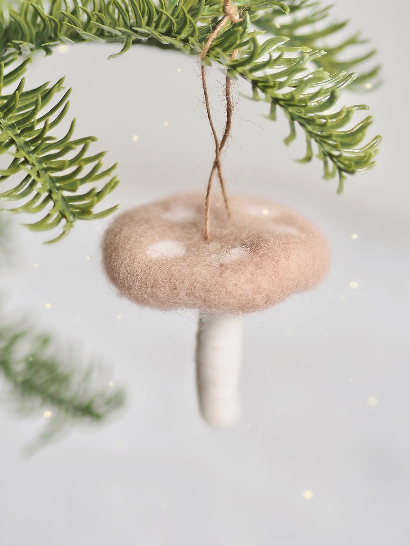 Felt Dotted Mushroom Ornament | Sand