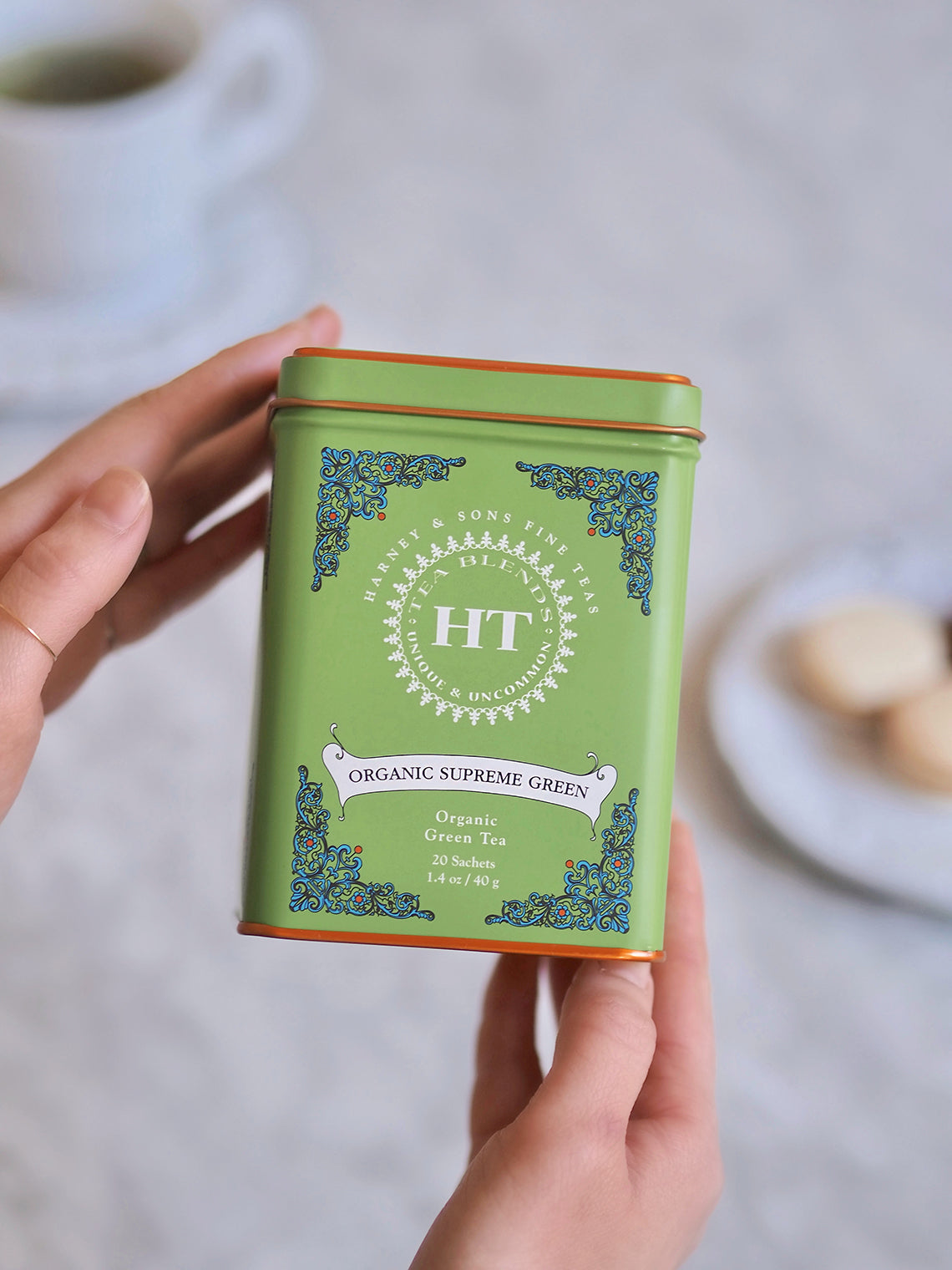 Organic Supreme Green Tea Tin - The Cross Decor & Design