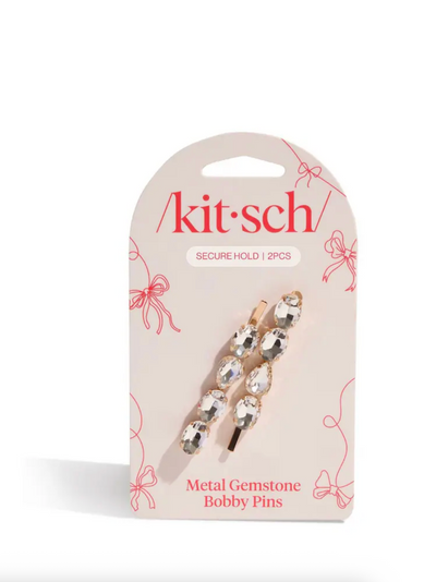 Holiday Gemstone Bobby Pins 2pc Set