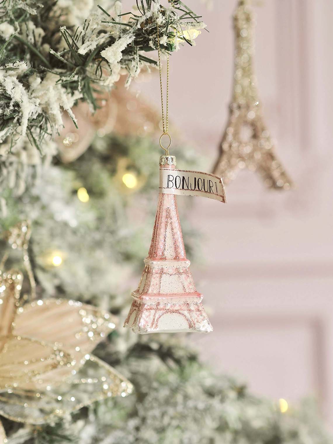 Pink Eiffel Tower Ornament