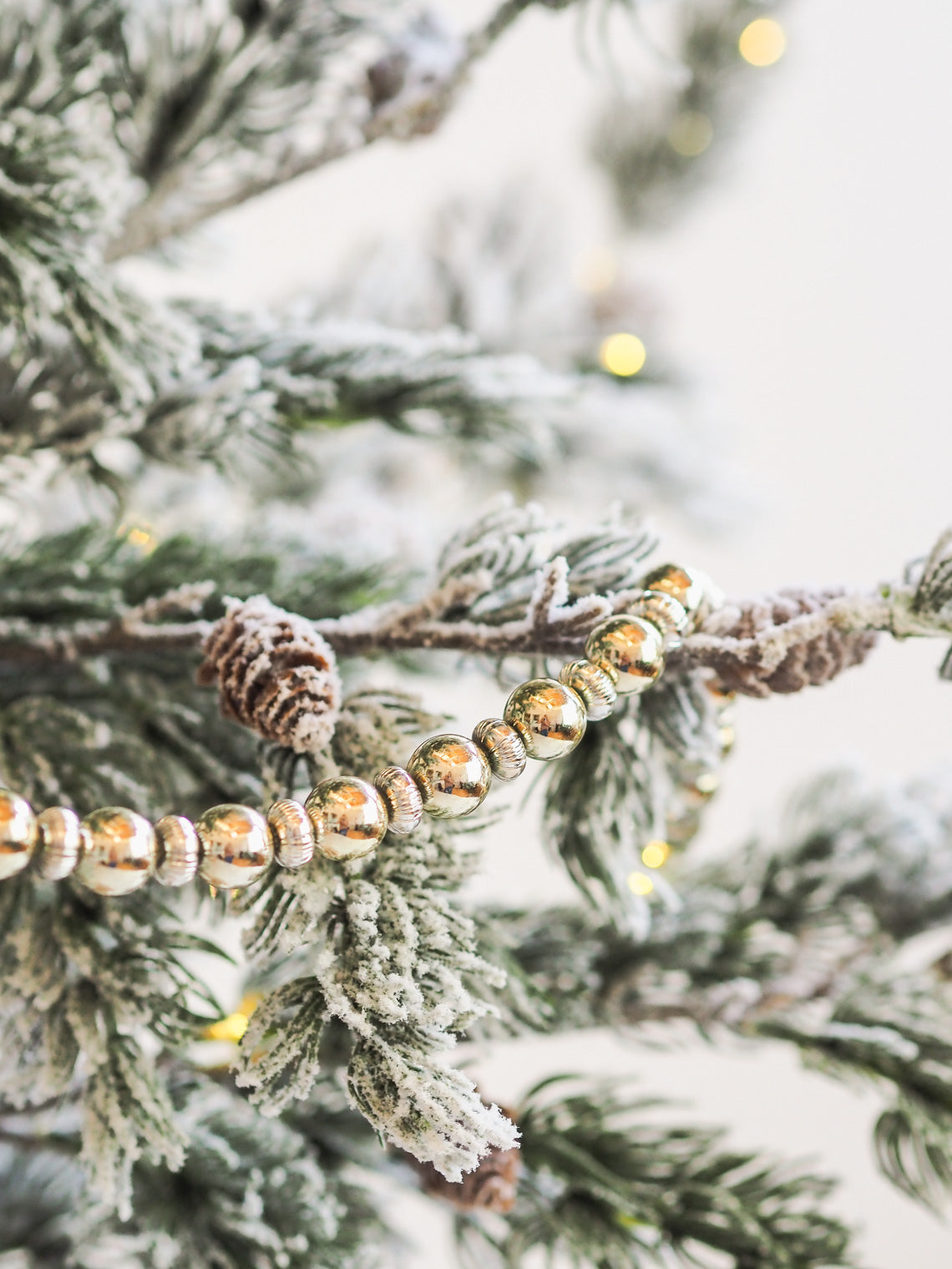 Silver and Gold Beaded Garland