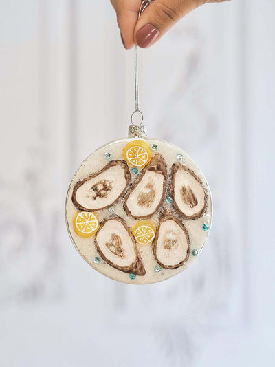 Plated Oysters on Ice Ornament
