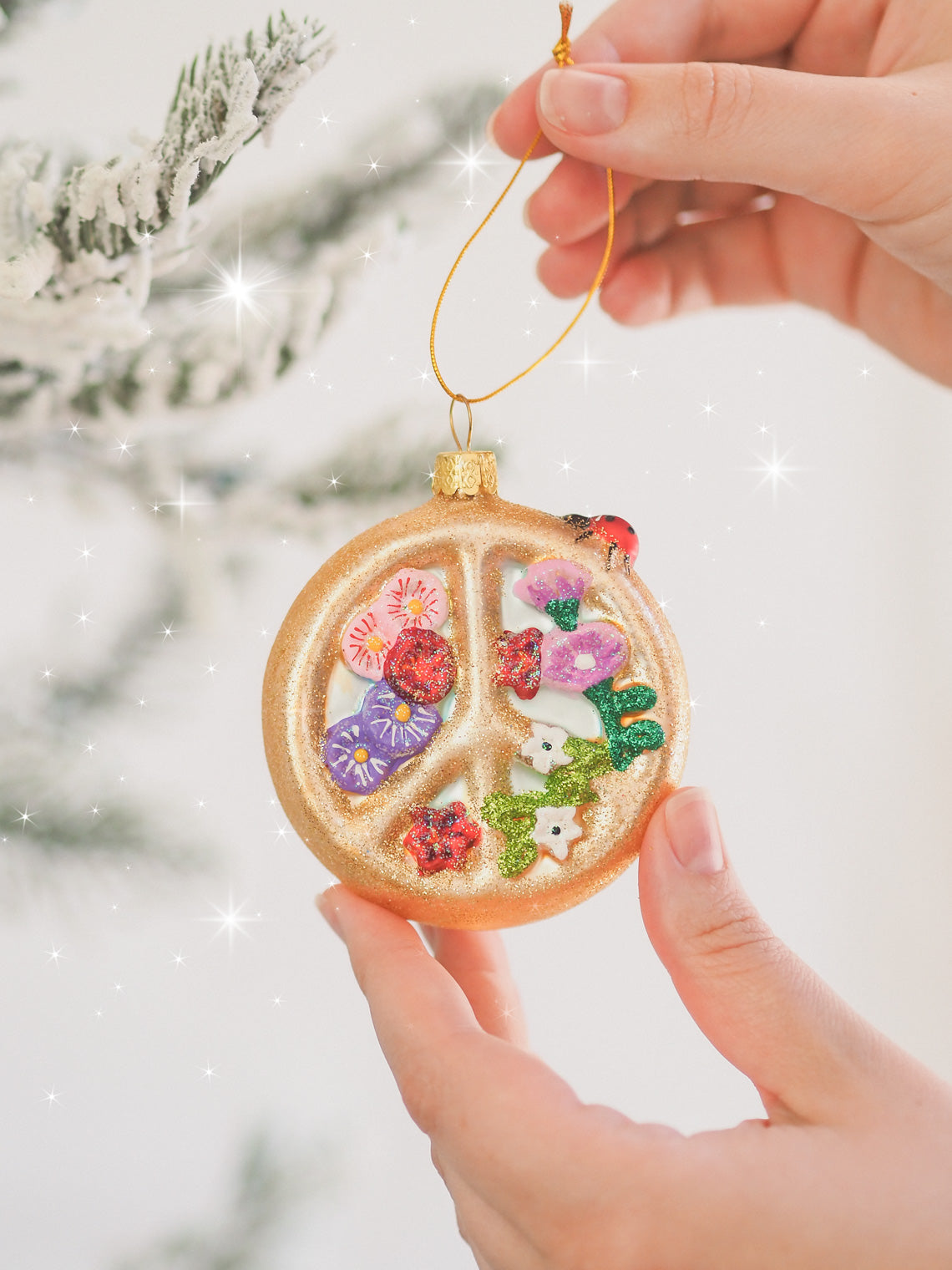 Peaceful Tidings Ornament - The Cross Decor & Design