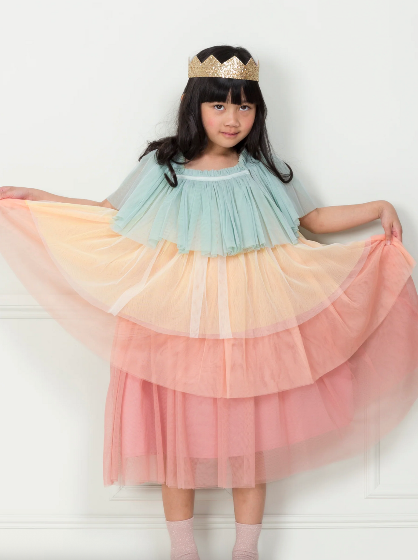 Rainbow Ruffle Princess Dress Up 3-4 Years - The Cross Decor & Design