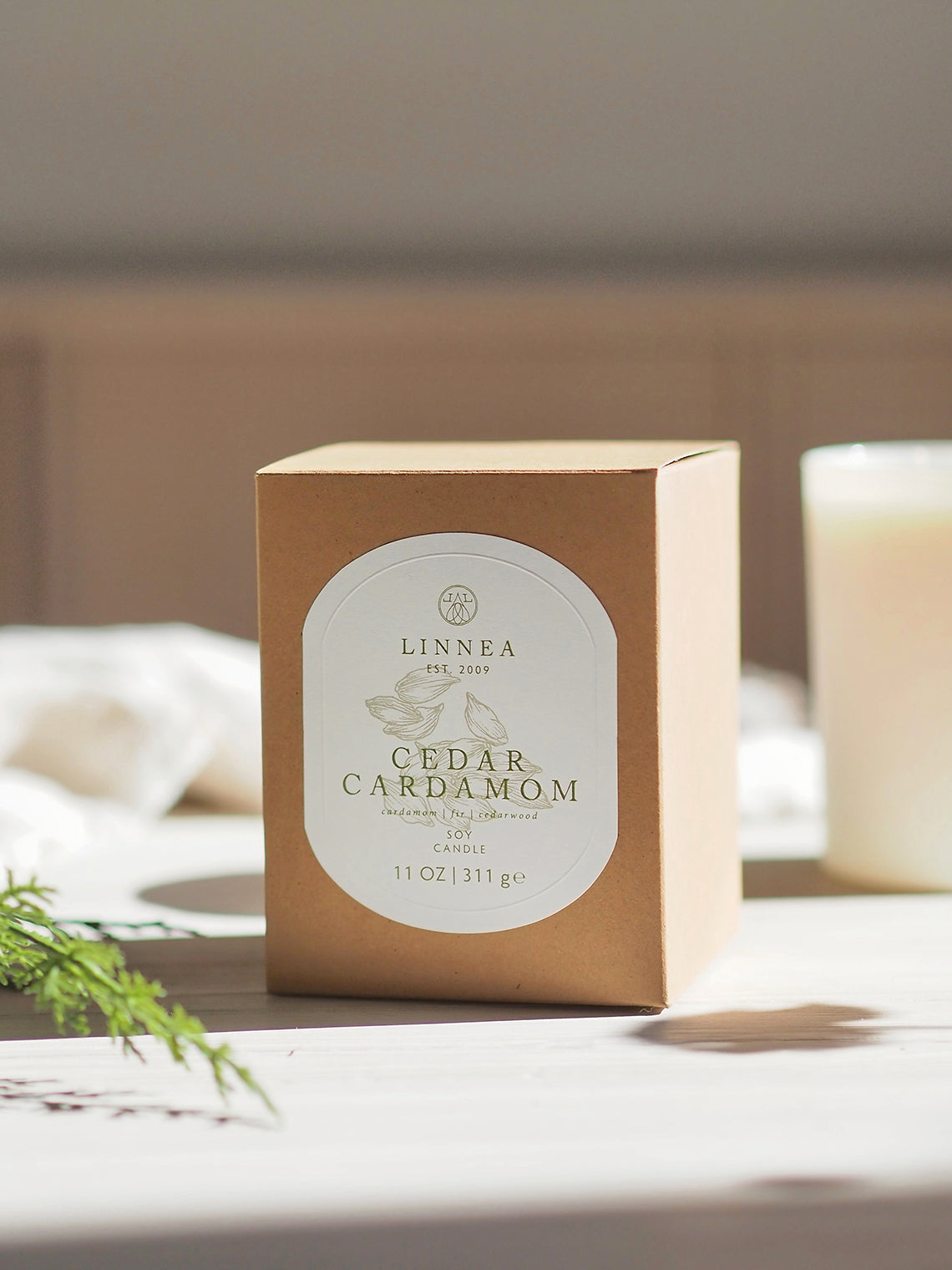 Cedar Cardamom 2 Wick Candle