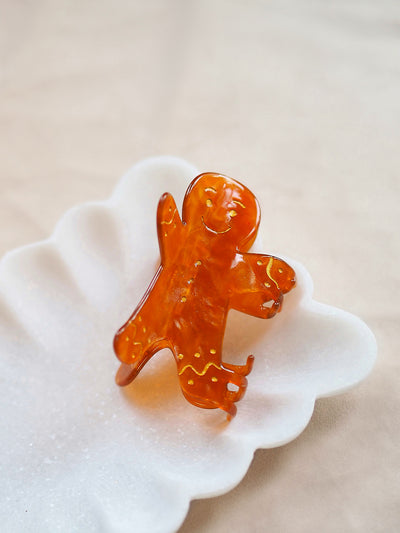 Gingerbread Holiday Claw Clips