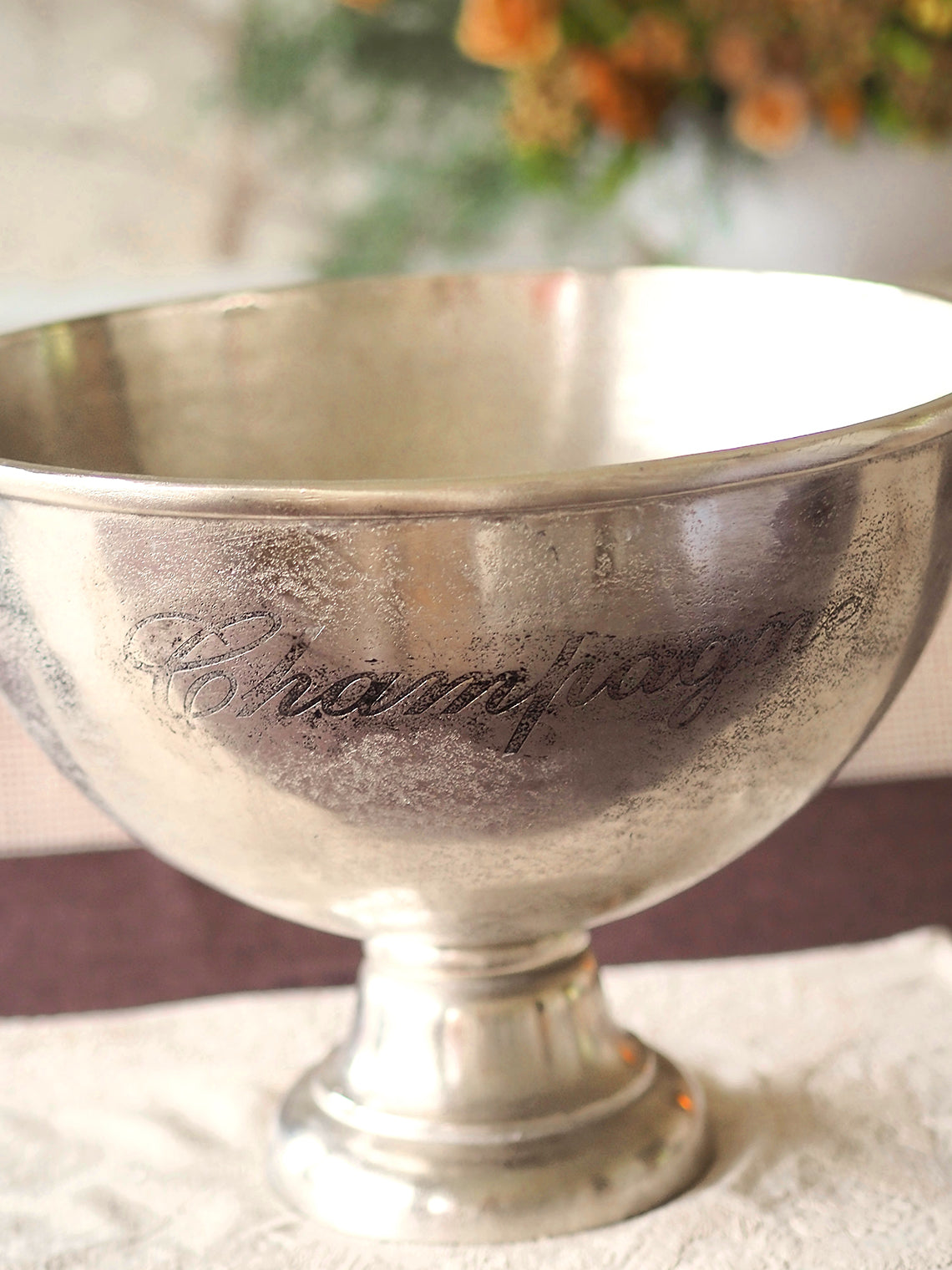 Champagne Pedestal Bowl