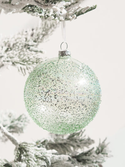 Blue Textured Ball Ornament