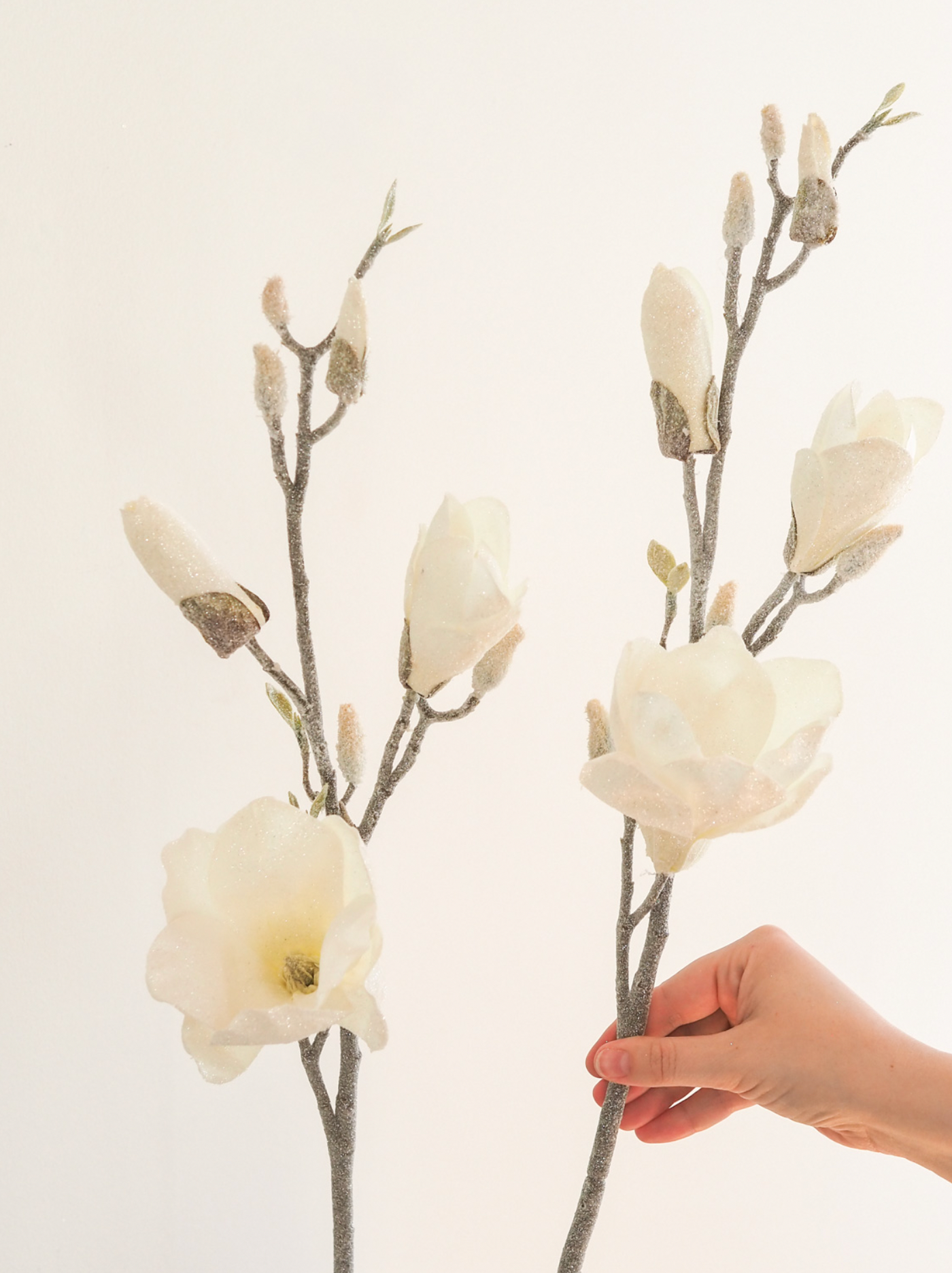 Iced Magnolia Stem - The Cross Decor & Design