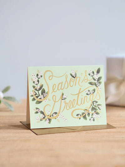 Mistletoe Season's Greetings Card