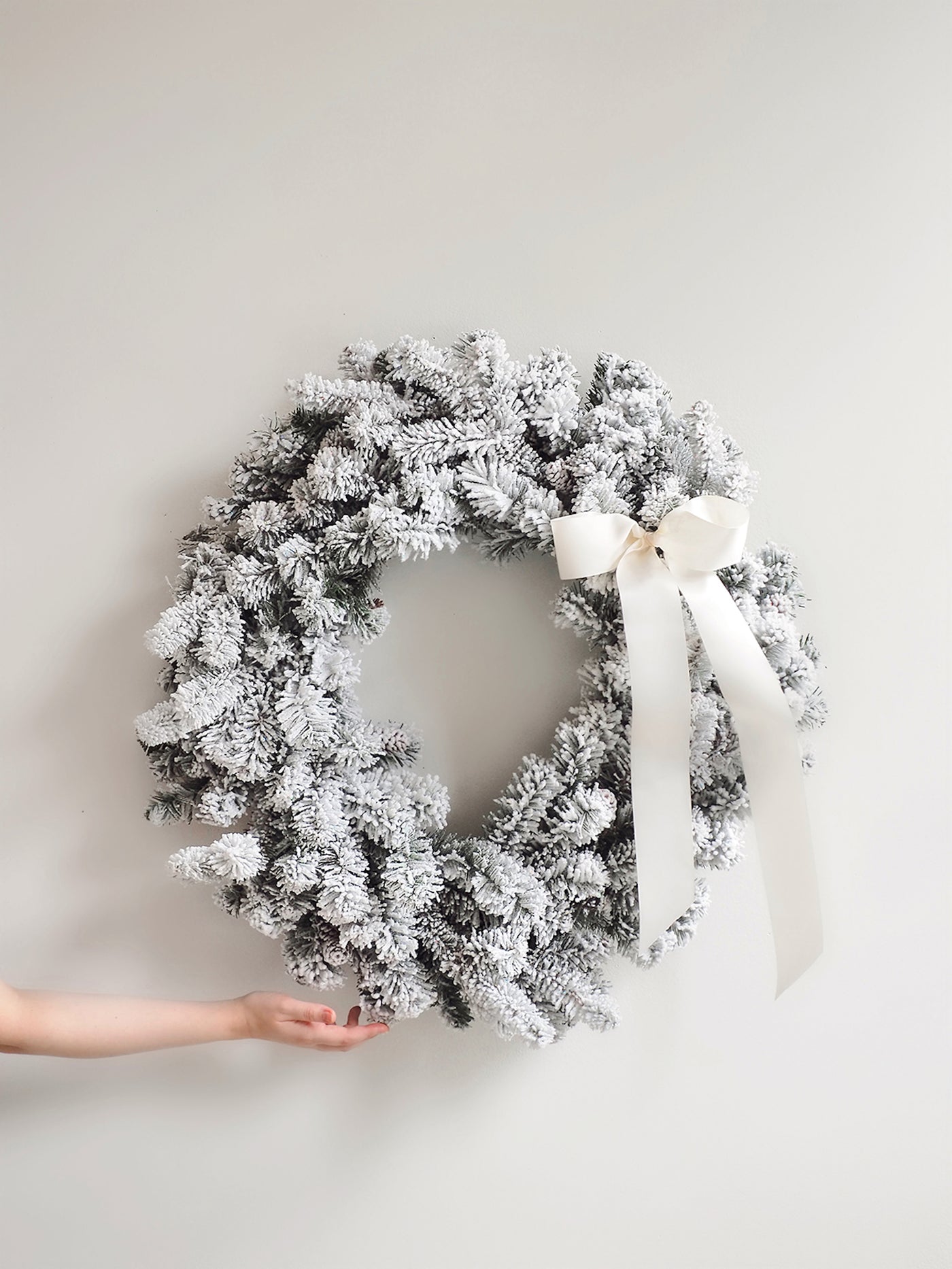 Spruce Flocked Wreath 30" - The Cross Decor & Design