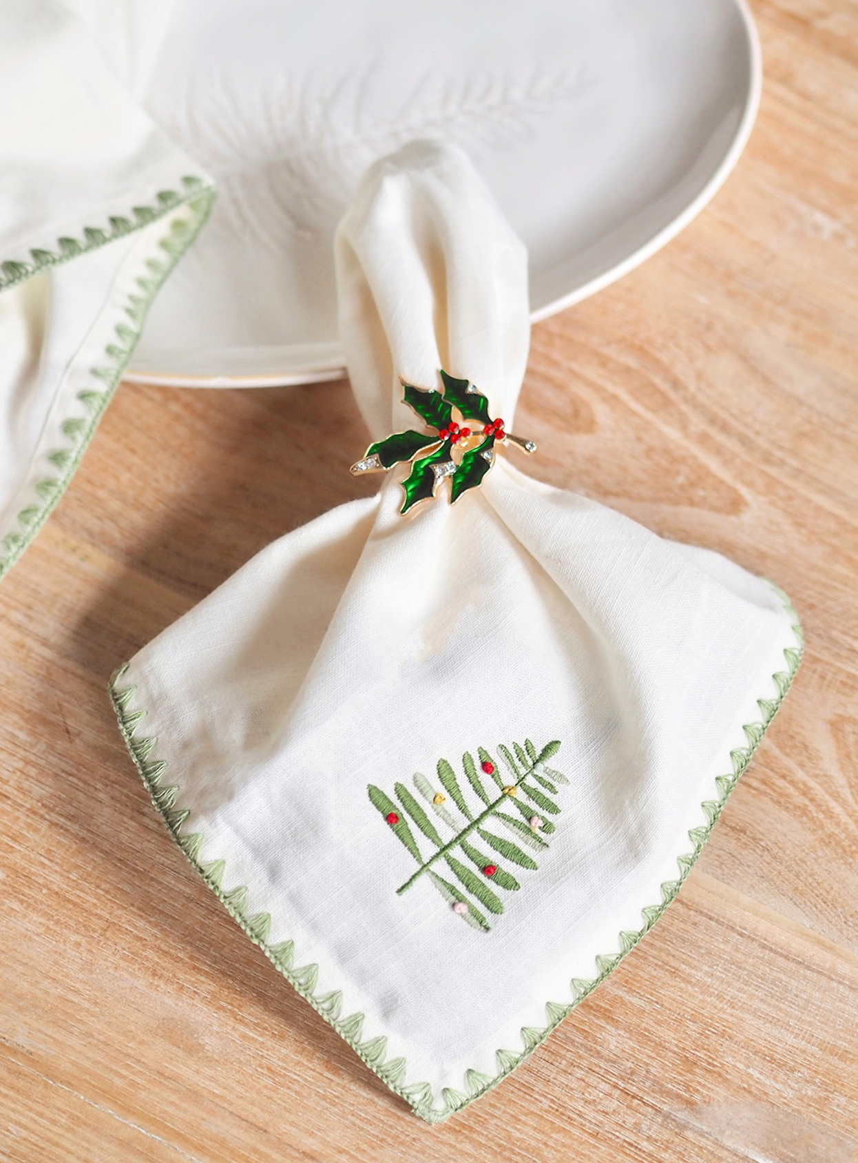 Holly Napkin Ring - The Cross Decor & Design