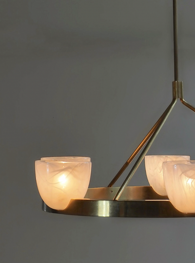 Oriana Antique Brass Chandelier - The Cross Decor & Design