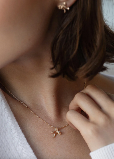 Bow Necklace | Gold - The Cross Decor & Design