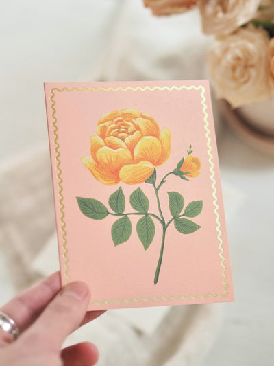 Yellow Rose Card - The Cross Decor & Design