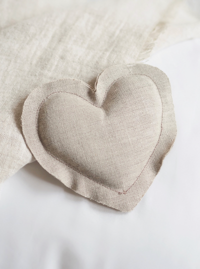 Lavender Linen Heart Sachets - The Cross Decor & Design
