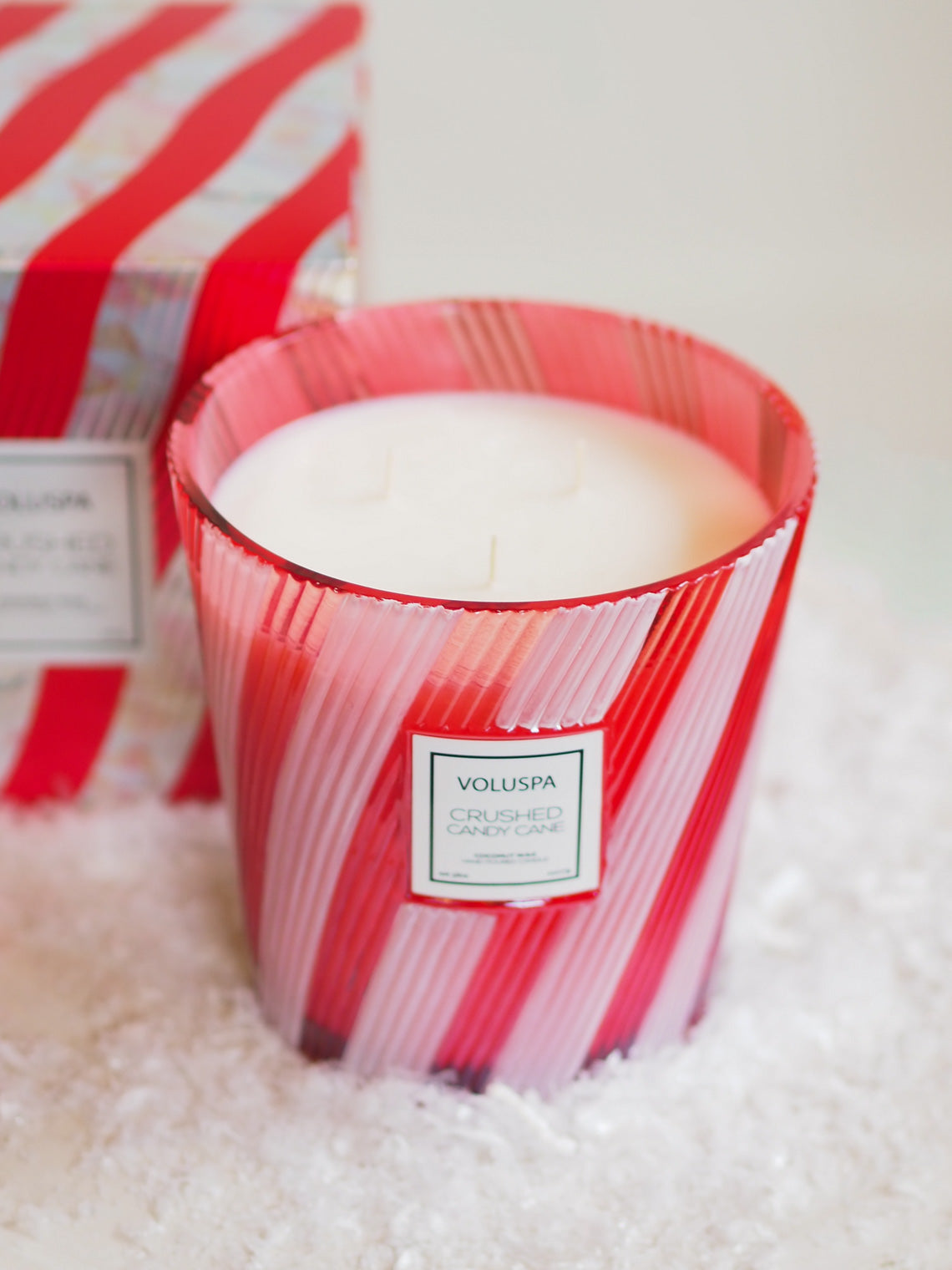 Crushed Candy Cane 3 Wick Hearth